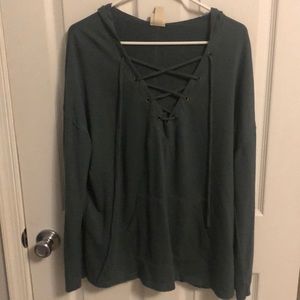 Lightweight hooded sweatshirt